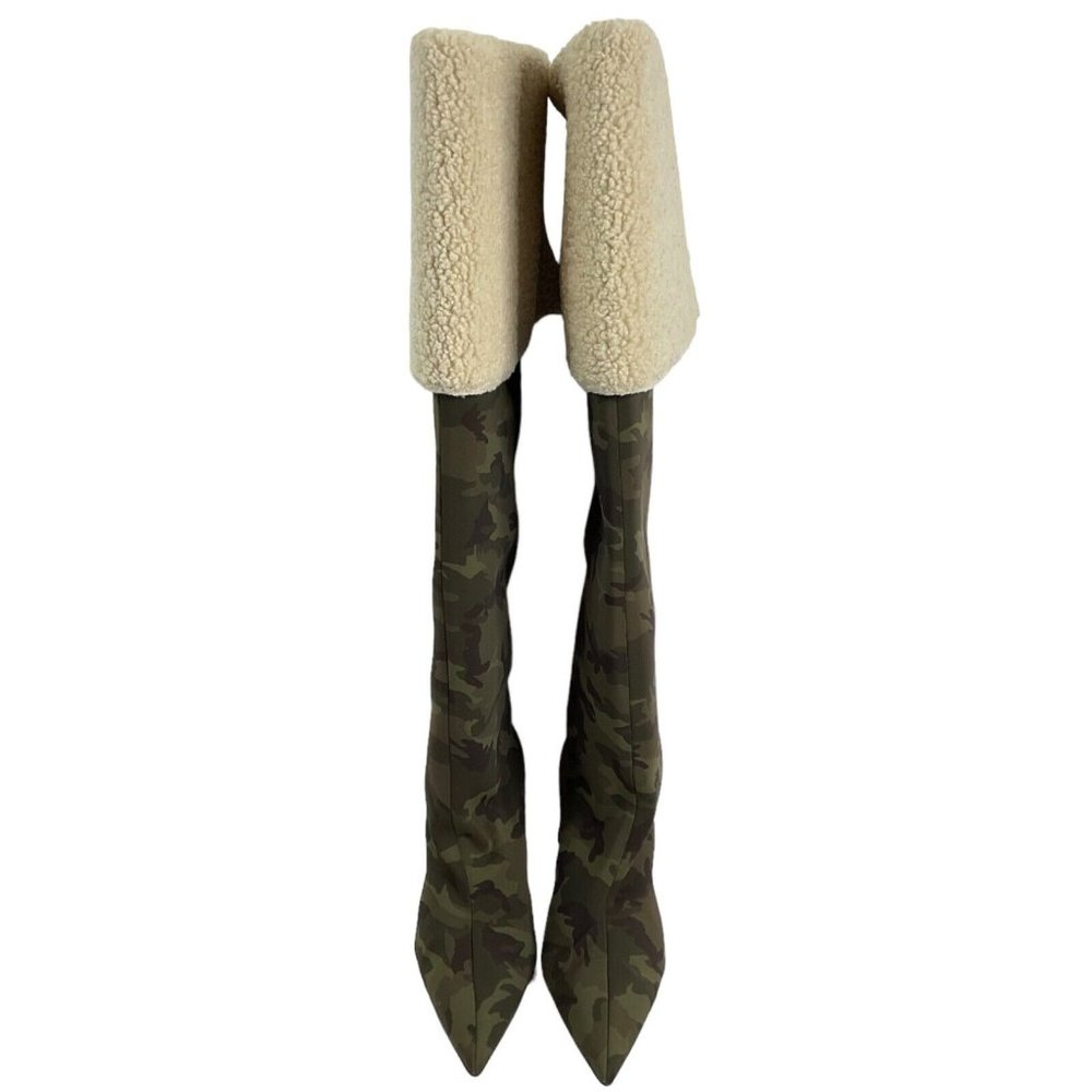 Good American Boots Women Sz 9 Camouflage Thigh Kardashian GA255N-X $349 Nib - Picture 3 of 14